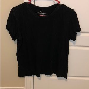 american eagle black tee shirt